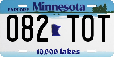 MN license plate 082TOT