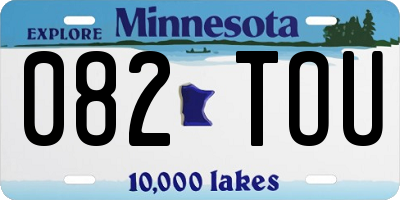 MN license plate 082TOU