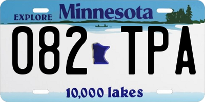 MN license plate 082TPA