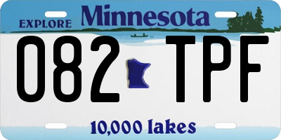 MN license plate 082TPF