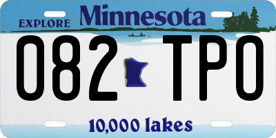 MN license plate 082TPO