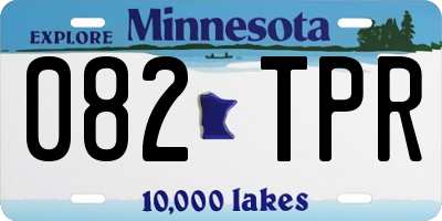 MN license plate 082TPR