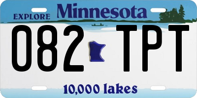 MN license plate 082TPT