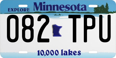 MN license plate 082TPU