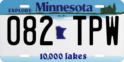 MN license plate 082TPW