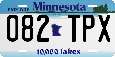 MN license plate 082TPX