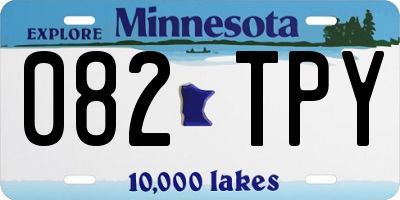 MN license plate 082TPY
