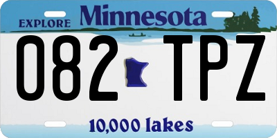 MN license plate 082TPZ