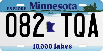 MN license plate 082TQA