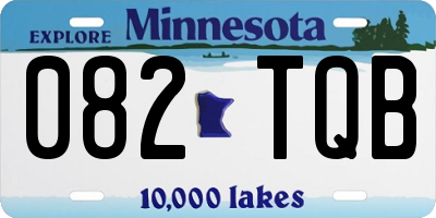 MN license plate 082TQB