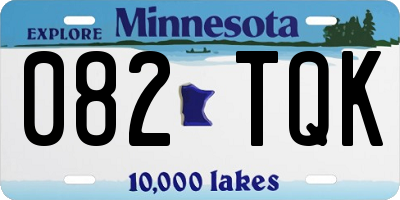MN license plate 082TQK