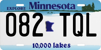 MN license plate 082TQL