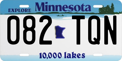 MN license plate 082TQN