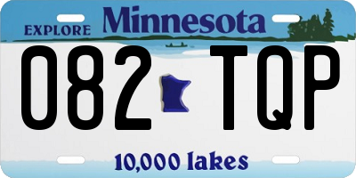 MN license plate 082TQP
