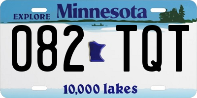 MN license plate 082TQT