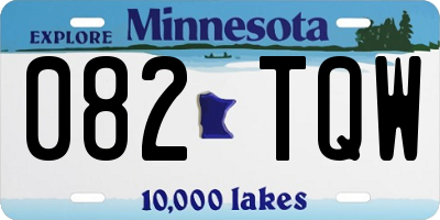 MN license plate 082TQW