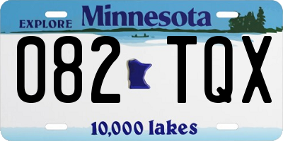 MN license plate 082TQX