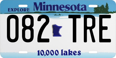 MN license plate 082TRE