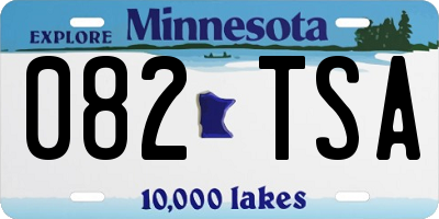 MN license plate 082TSA