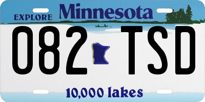 MN license plate 082TSD