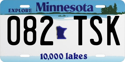 MN license plate 082TSK