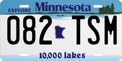 MN license plate 082TSM
