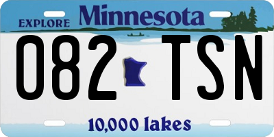 MN license plate 082TSN