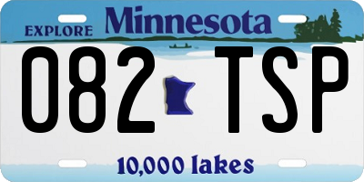 MN license plate 082TSP
