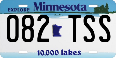 MN license plate 082TSS