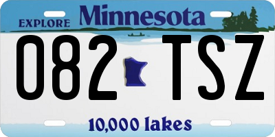 MN license plate 082TSZ