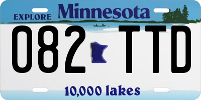 MN license plate 082TTD