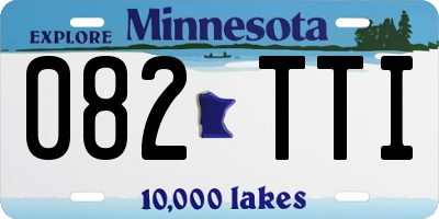MN license plate 082TTI