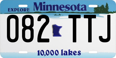 MN license plate 082TTJ