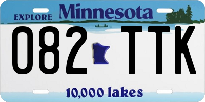 MN license plate 082TTK