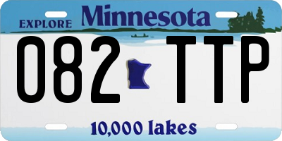 MN license plate 082TTP