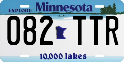 MN license plate 082TTR