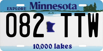 MN license plate 082TTW