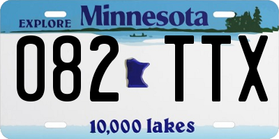 MN license plate 082TTX