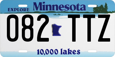 MN license plate 082TTZ