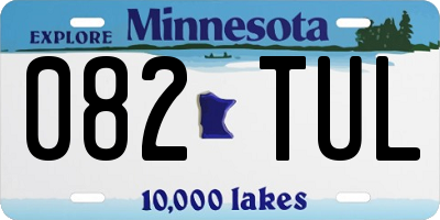 MN license plate 082TUL