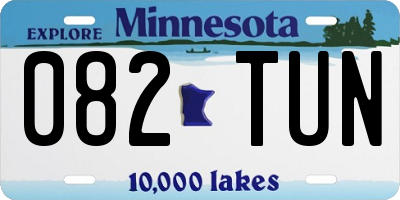 MN license plate 082TUN