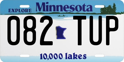 MN license plate 082TUP