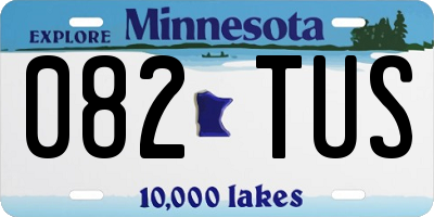 MN license plate 082TUS