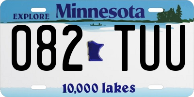 MN license plate 082TUU