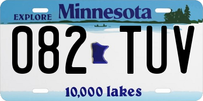 MN license plate 082TUV