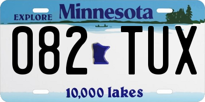 MN license plate 082TUX