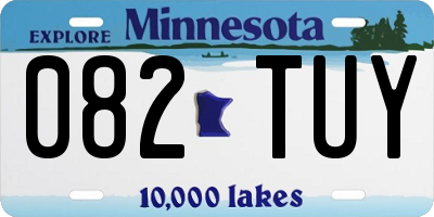 MN license plate 082TUY