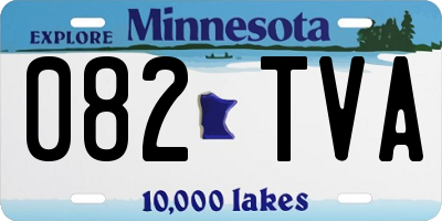 MN license plate 082TVA