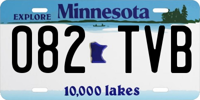 MN license plate 082TVB