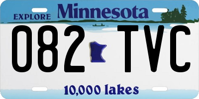 MN license plate 082TVC